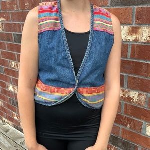 Vintage Jean Vest 1980s, Made in Canada🇨🇦
